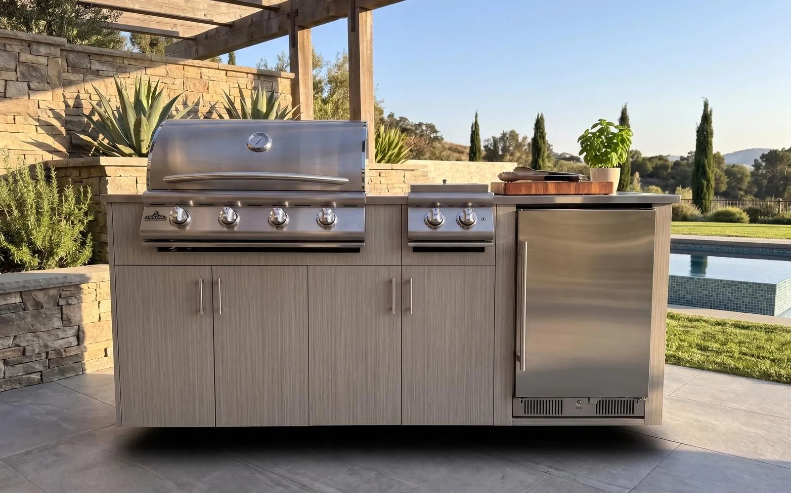 Marine-grade poly doors and stainless, built for full sun and rain